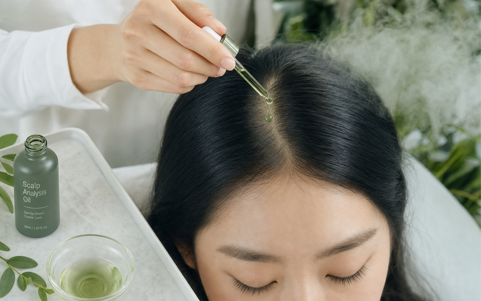 專業頭皮分析 — 因應炎症程度調配個人化滋養專用油